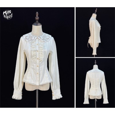 Miss Point Susan's Courtyard Collar Embroidered Blouse(Reservation/Full Payment Without Shipping)